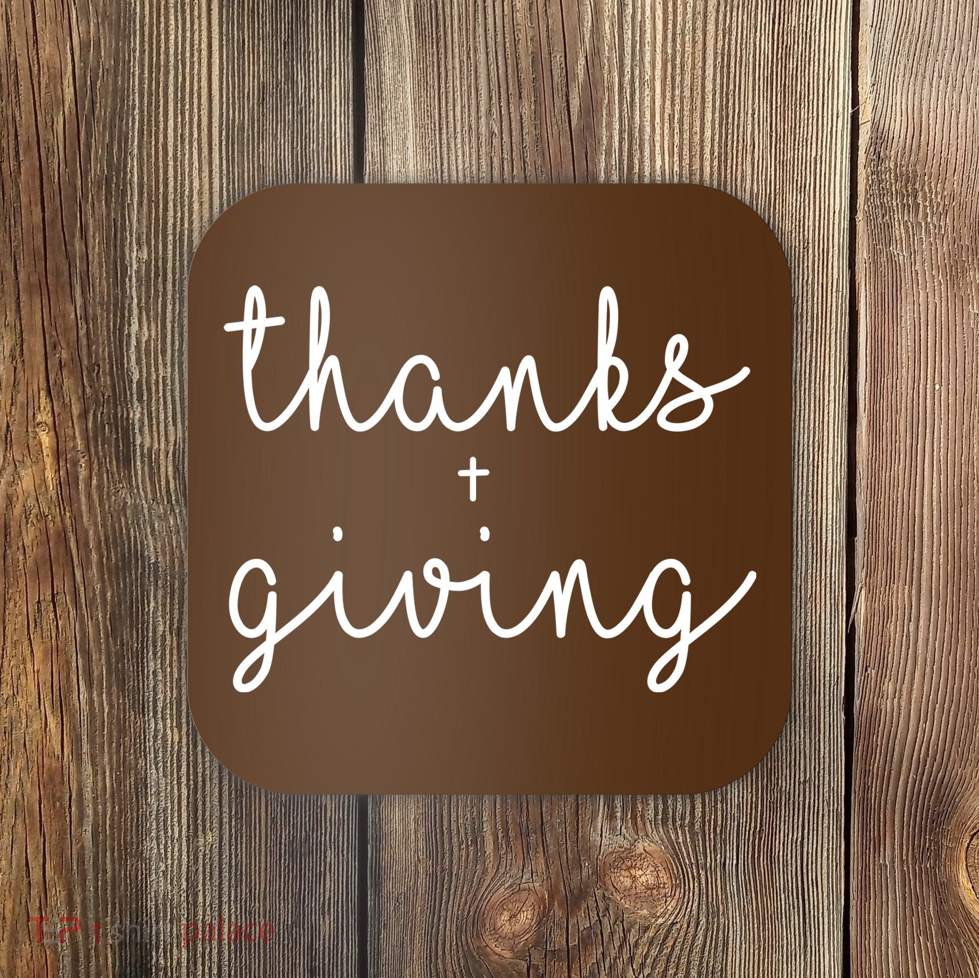 Thanks Plus Giving Cute Thanksgiving Coaster