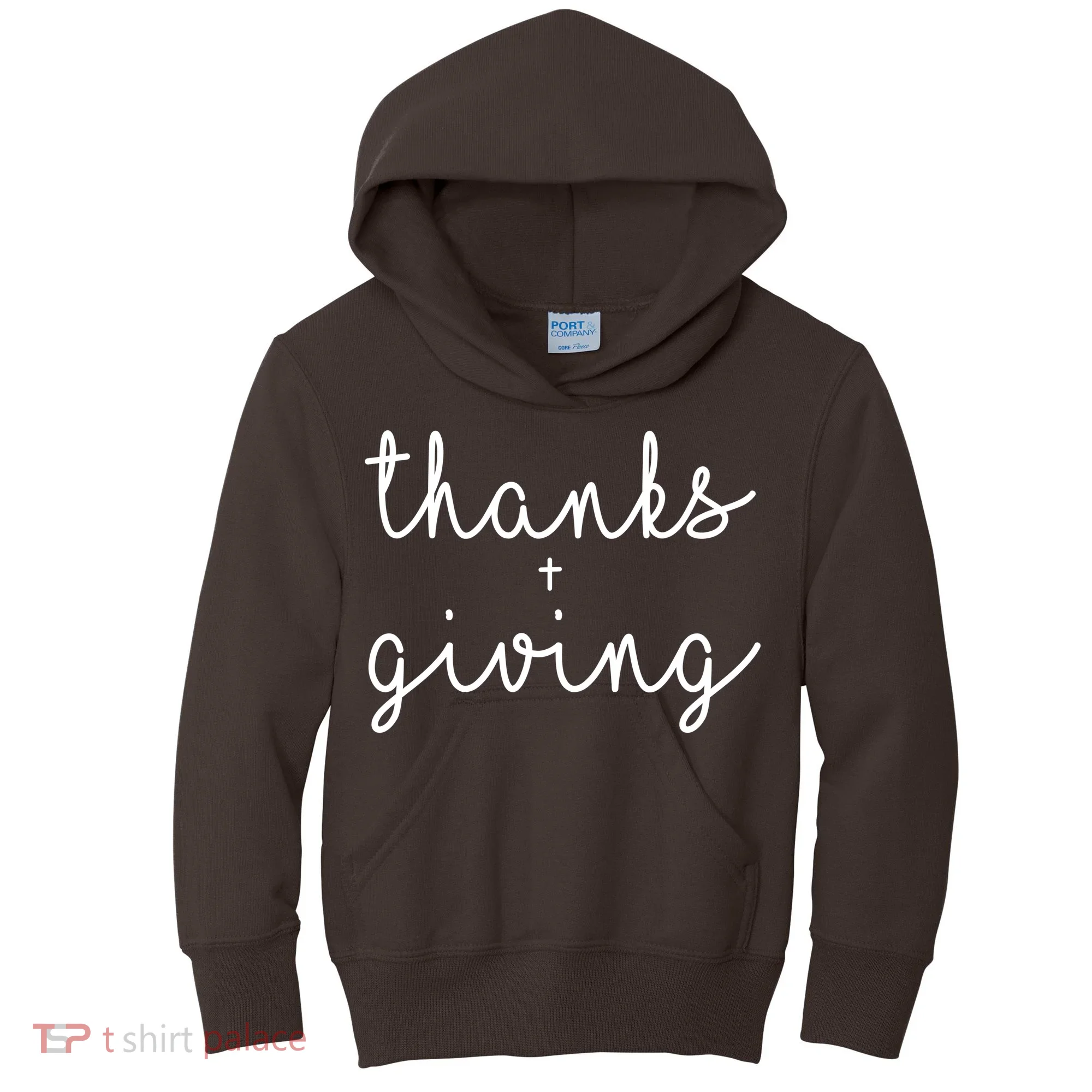 Thanks Plus Giving Cute Thanksgiving Kids Hoodie