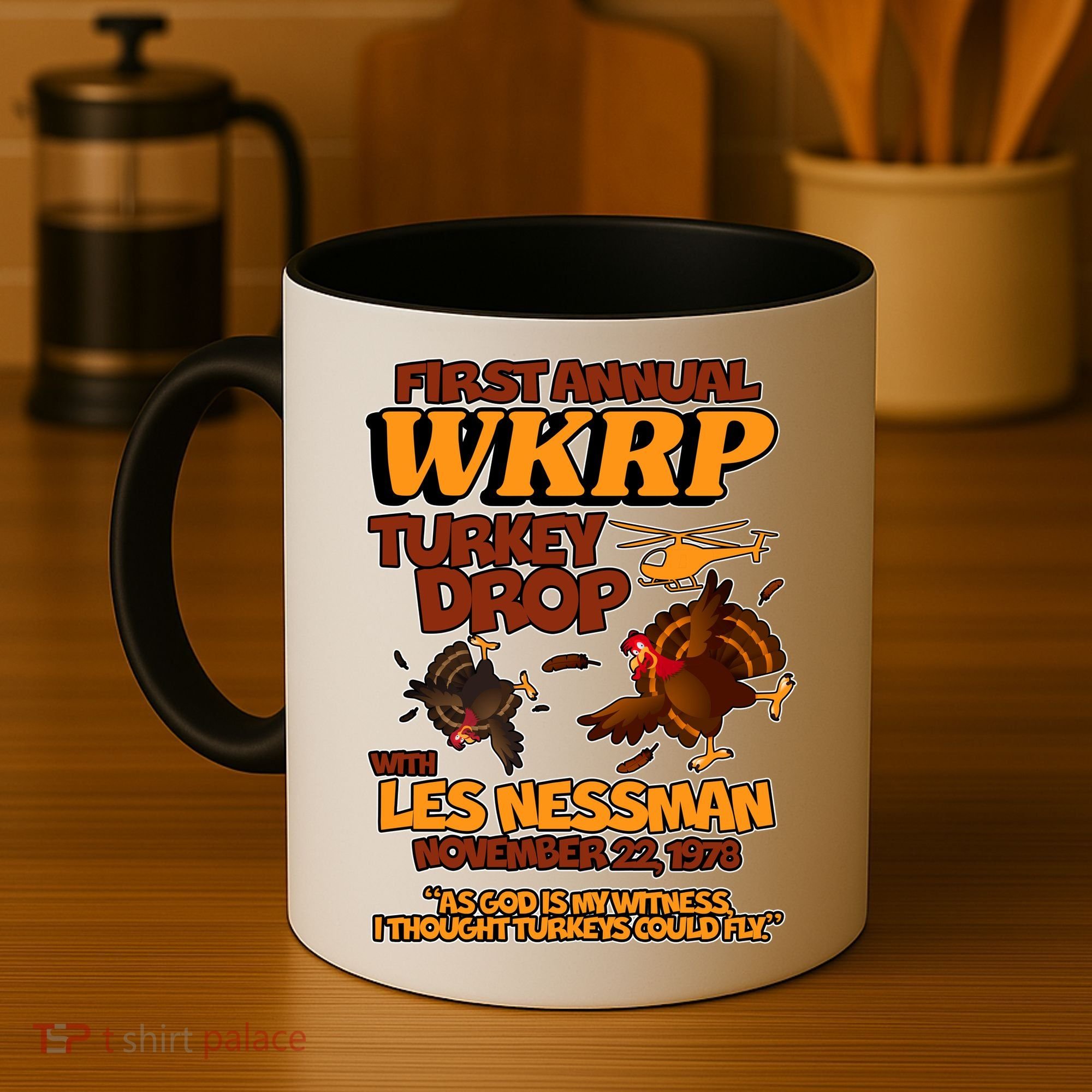 Thanksgiving 1st Annual WKRP Turkey Drop Coffee Mug