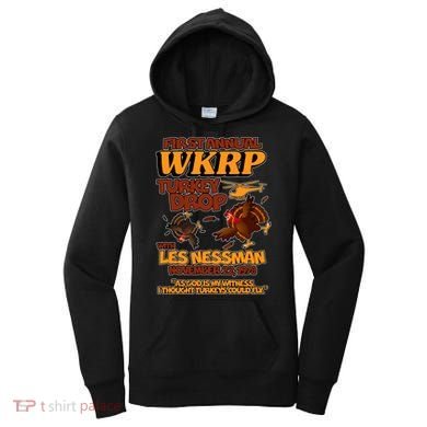 Thanksgiving 1st Annual WKRP Turkey Drop Women's Hoodie