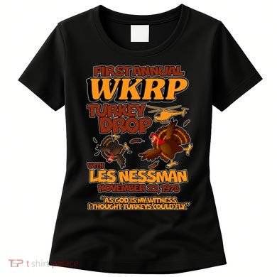 Thanksgiving 1st Annual WKRP Turkey Drop Women's T-Shirt