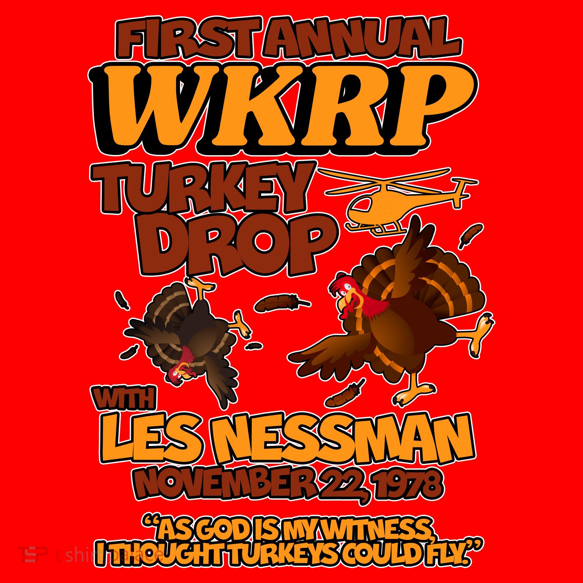 Thanksgiving 1st Annual WKRP Turkey Drop Santa Hat