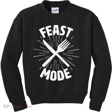 Thanksgiving And Christmas Feast Mode Kids Sweatshirt