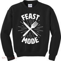 Thanksgiving And Christmas Feast Mode Kids Sweatshirt thumb 0