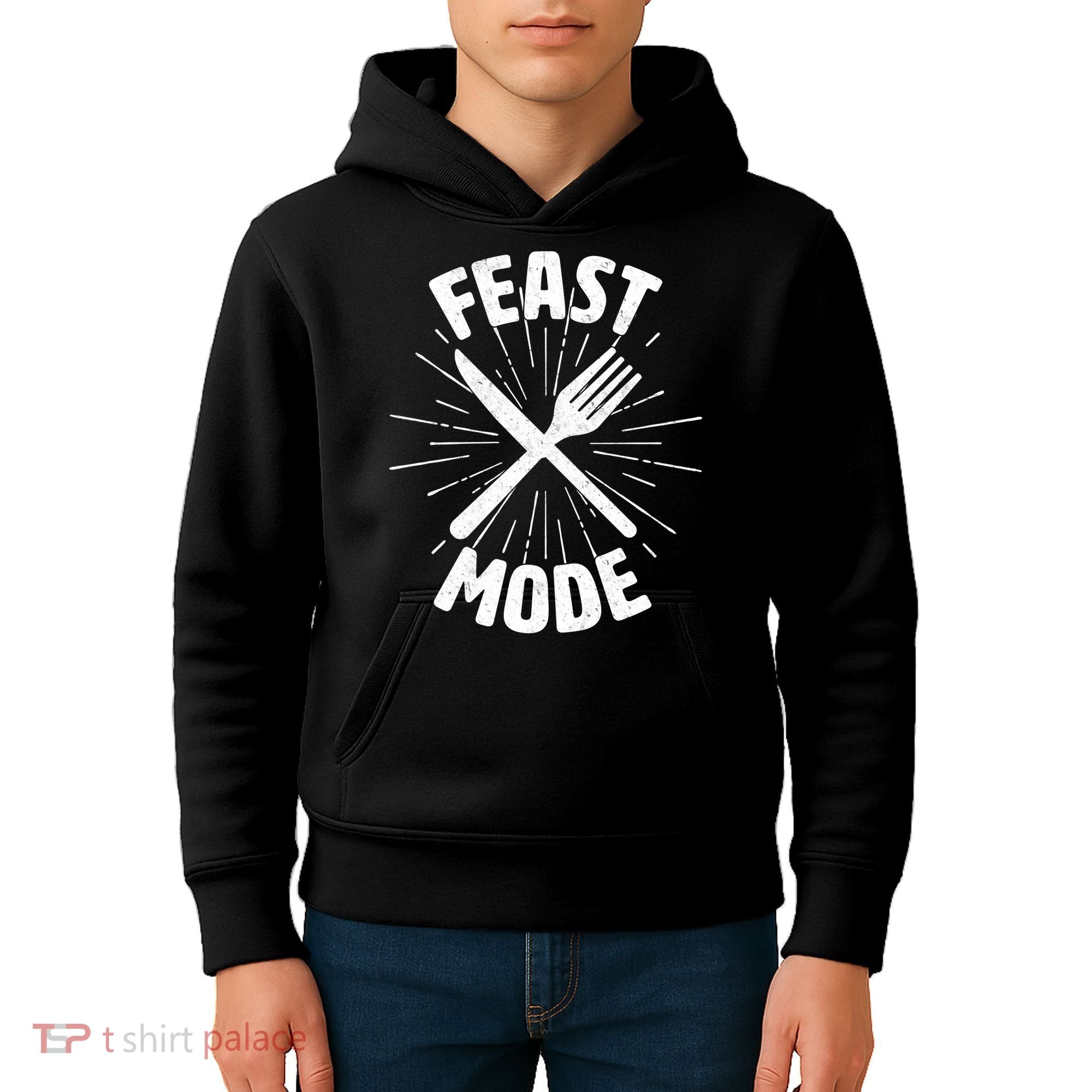 Thanksgiving And Christmas Feast Mode Kids Hoodie