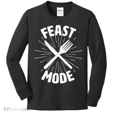 Thanksgiving And Christmas Feast Mode Kids Long Sleeve Shirt