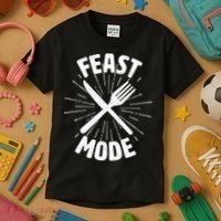 Thanksgiving And Christmas Feast Mode Kids T-Shirt thumb 3