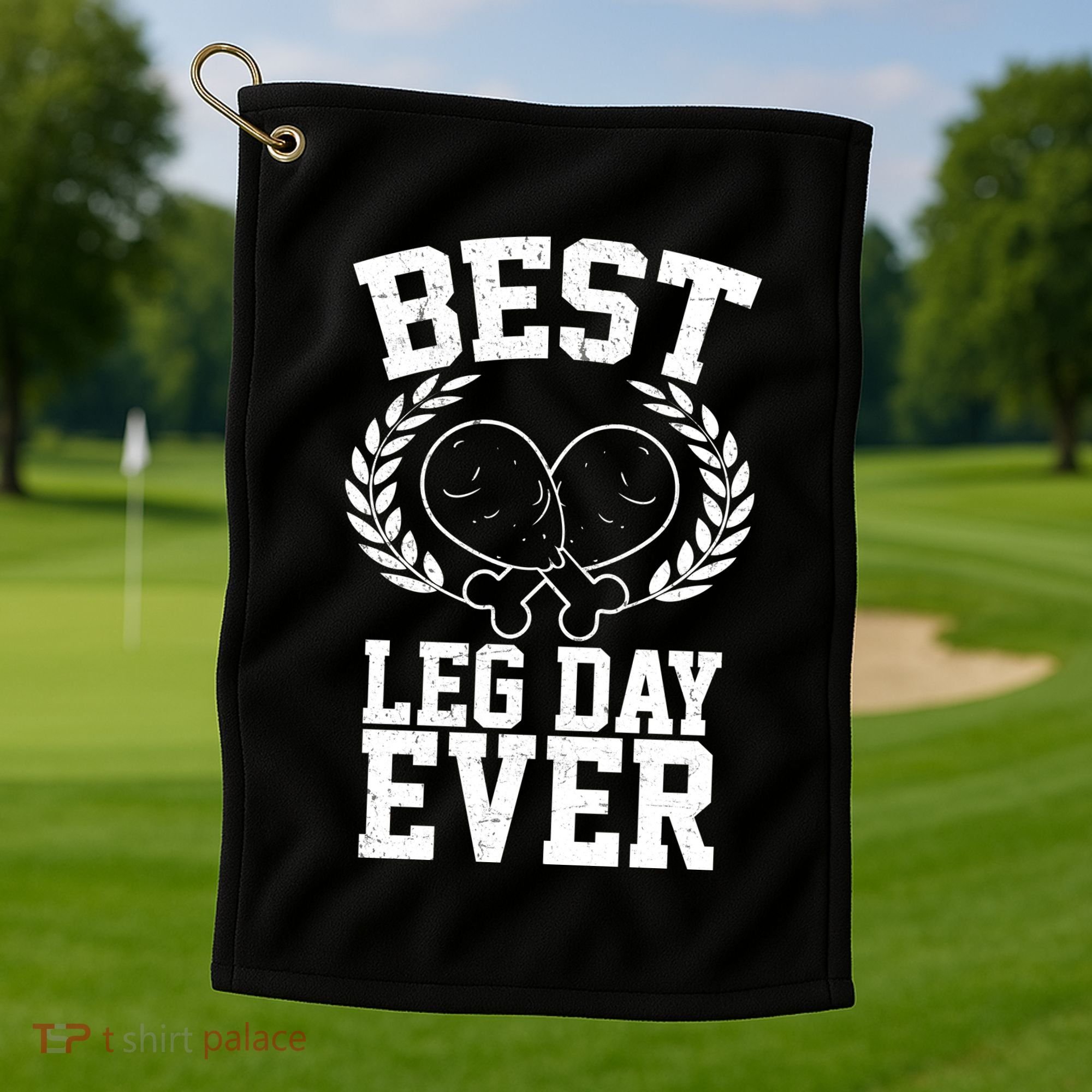 Thanksgiving Best Leg Day Ever Golf Towel