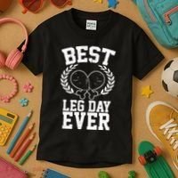 Thanksgiving Best Leg Day Ever Kids T-Shirt thumb 3