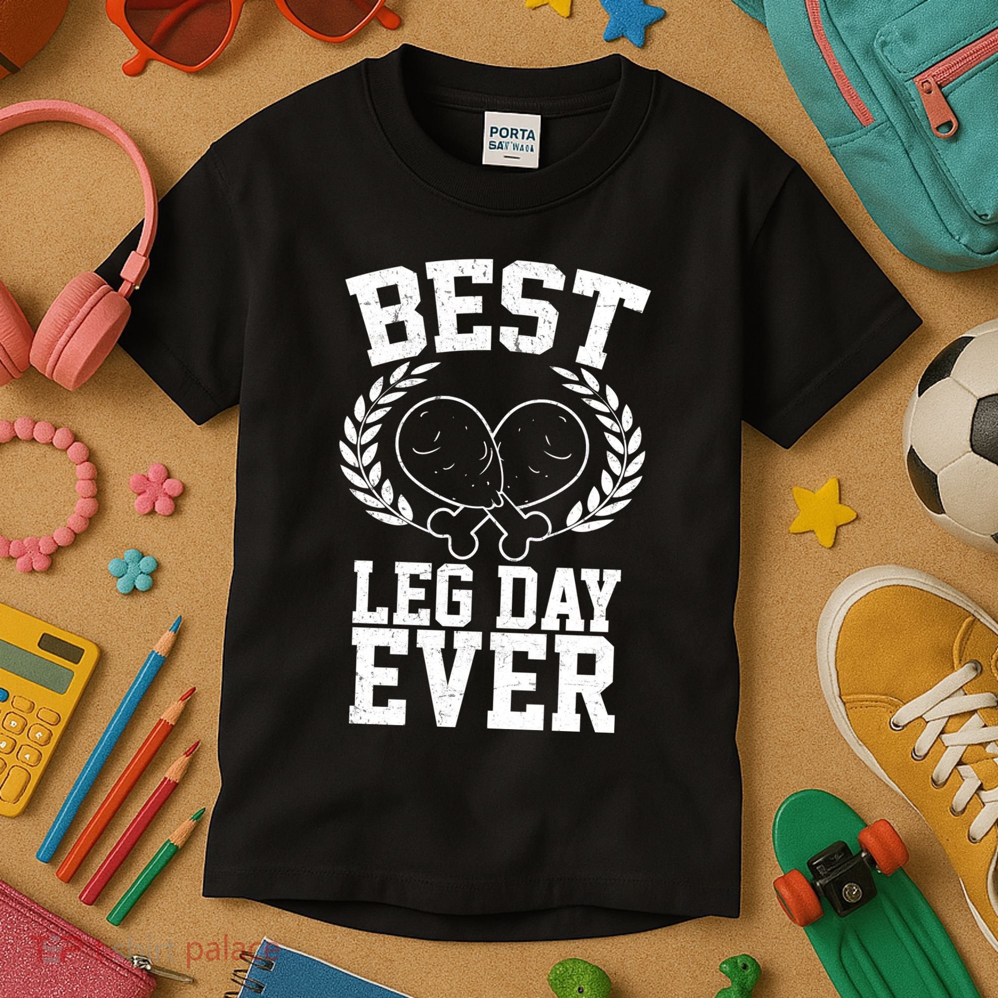 Thanksgiving Best Leg Day Ever Kids T-Shirt