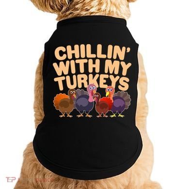 Thanksgiving Chillin' With My Turkeys Doggie Tank