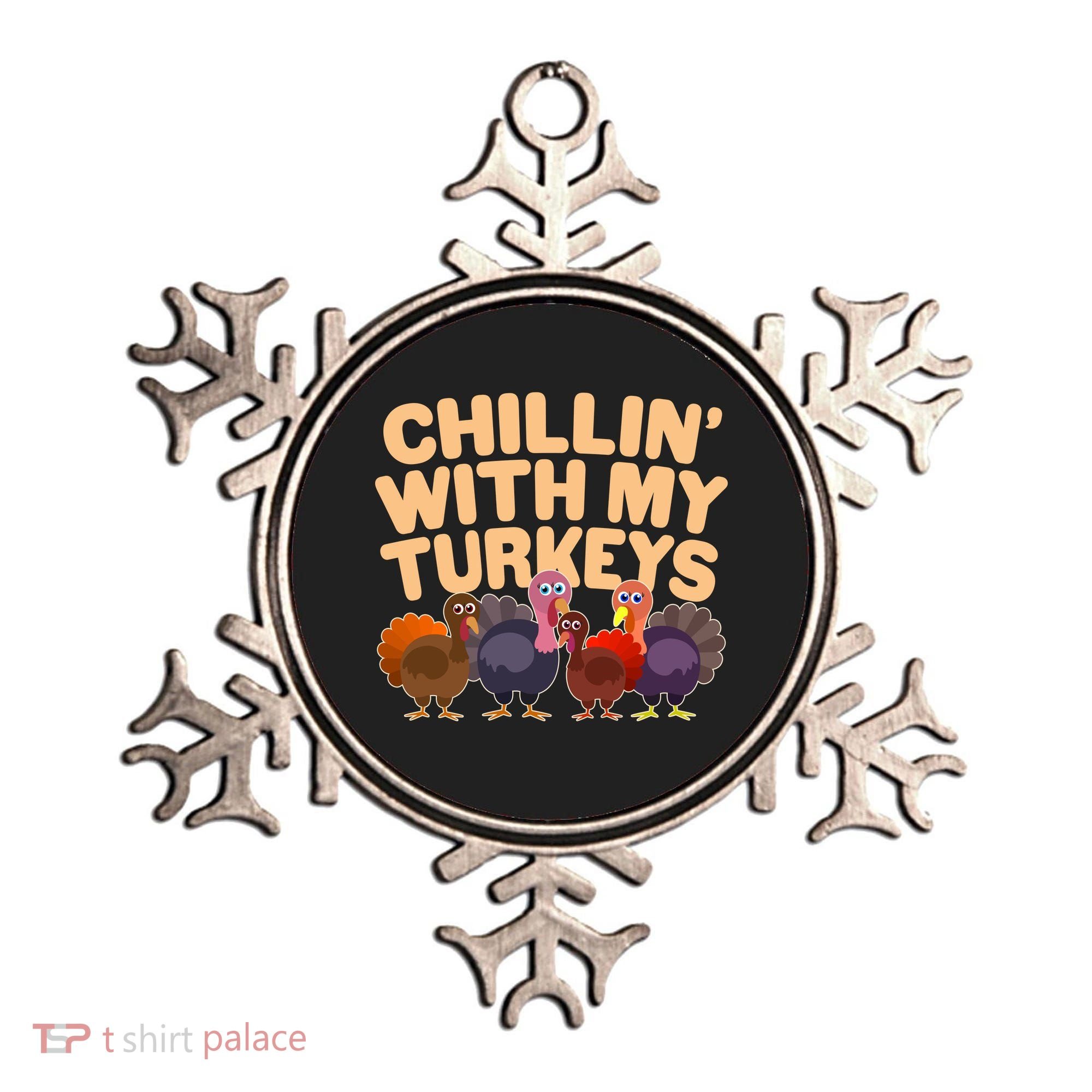 Thanksgiving Chillin' With My Turkeys Ornament