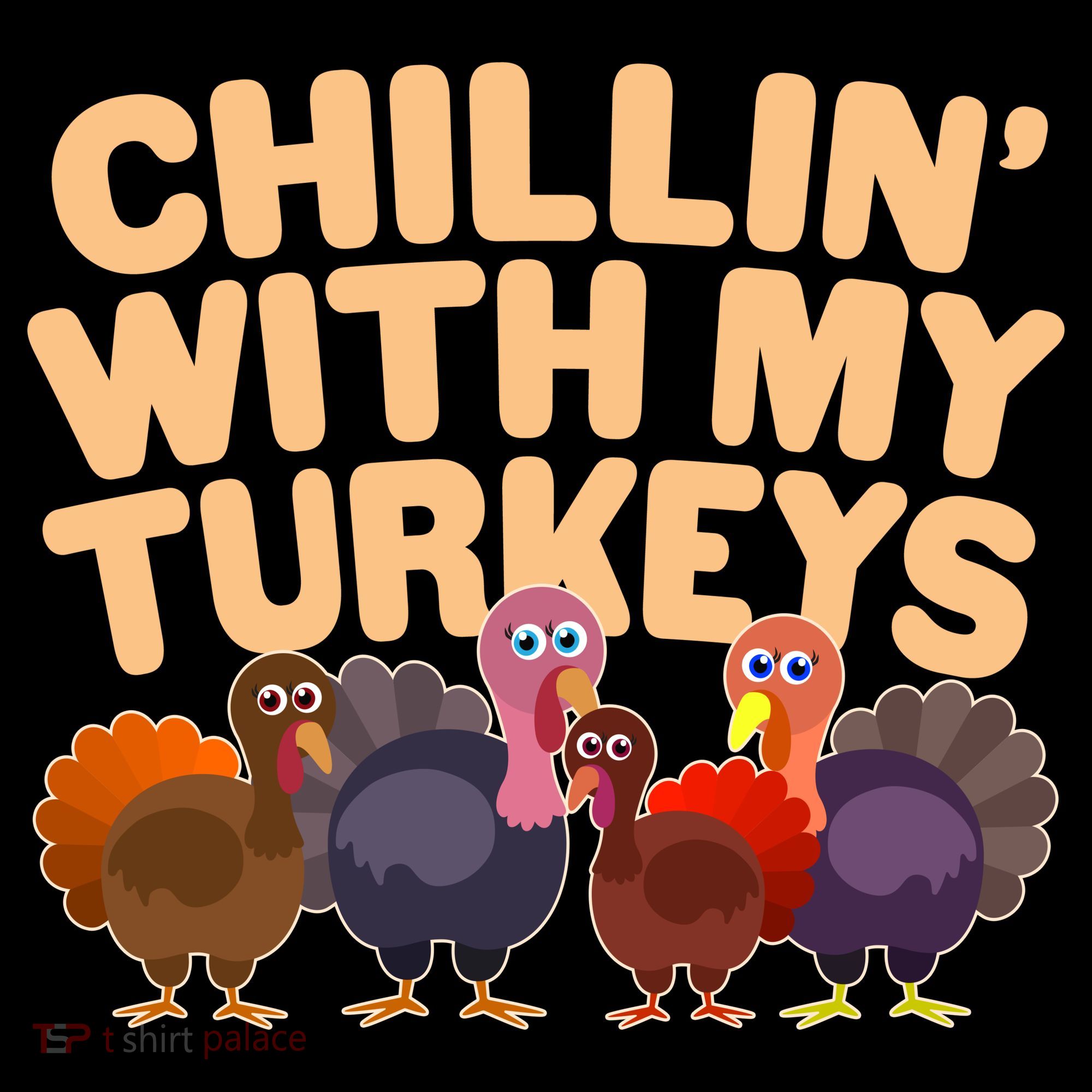 Thanksgiving Chillin' With My Turkeys Women's Tank Top