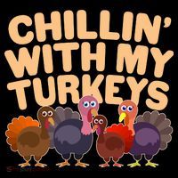 Thanksgiving Chillin' With My Turkeys Visor thumb 3