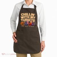 Thanksgiving Chillin' With My Turkeys Apron thumb 2