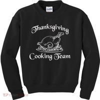 Thanksgiving Cooking Team Kids Sweatshirt thumb 0