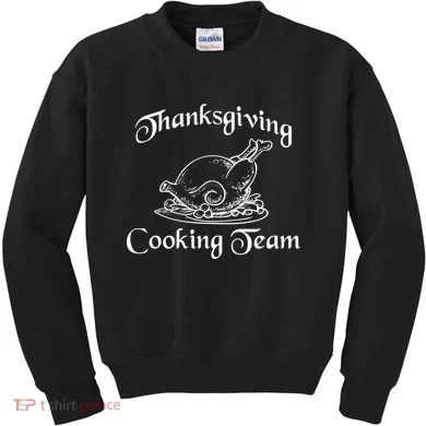 Thanksgiving Cooking Team Kids Sweatshirt