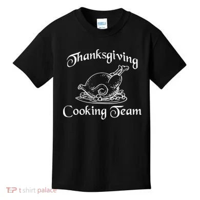 Thanksgiving Cooking Team Kids T-Shirt