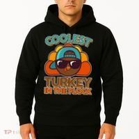 Thanksgiving Coolest Turkey In The Flock Hoodie thumb 2
