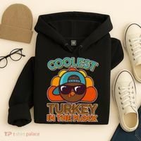 Thanksgiving Coolest Turkey In The Flock Hoodie thumb 4