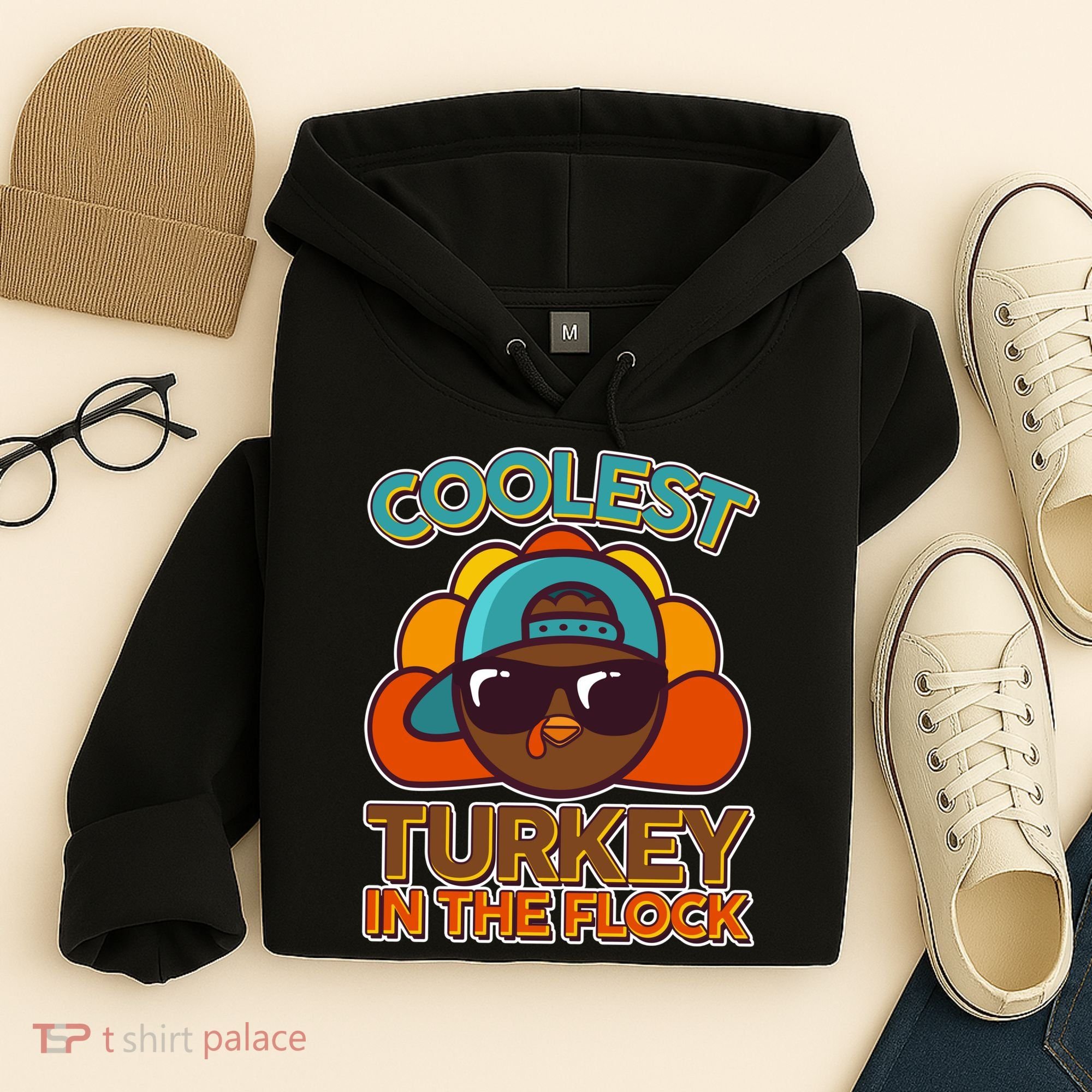 Thanksgiving Coolest Turkey In The Flock Hoodie
