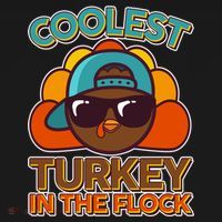 Thanksgiving Coolest Turkey In The Flock Bucket Hat thumb 4