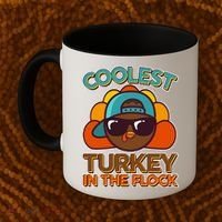 Thanksgiving Coolest Turkey In The Flock Coffee Mug thumb 2