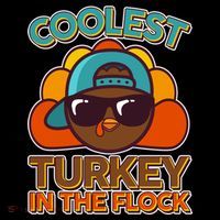 Thanksgiving Coolest Turkey In The Flock Ornament thumb 1