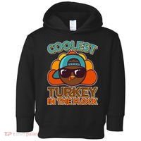 Thanksgiving Coolest Turkey In The Flock Toddler Hoodie thumb 0