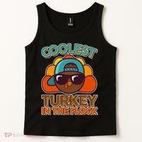 Thanksgiving Coolest Turkey In The Flock Tank Top thumb 2