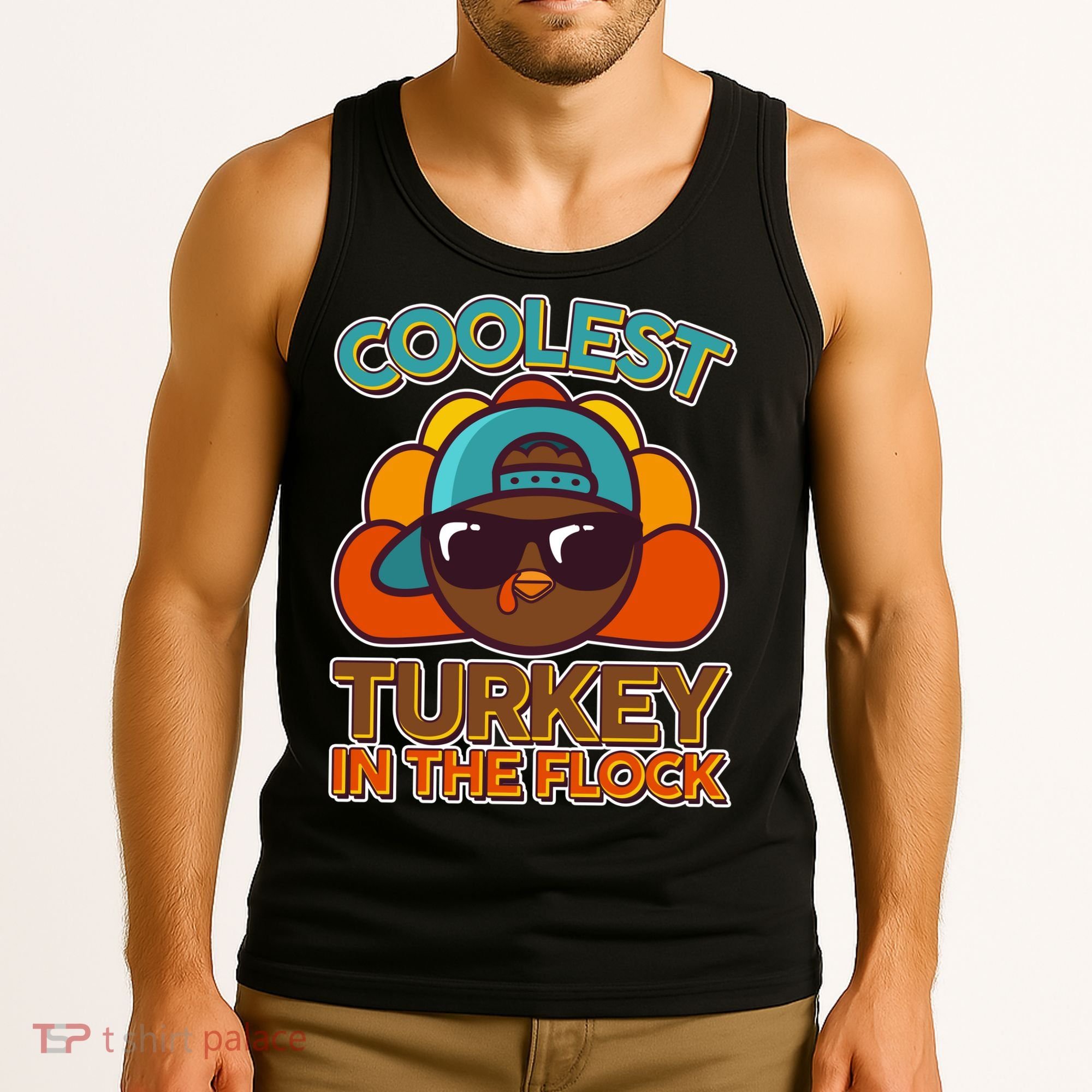 Thanksgiving Coolest Turkey In The Flock Tank Top