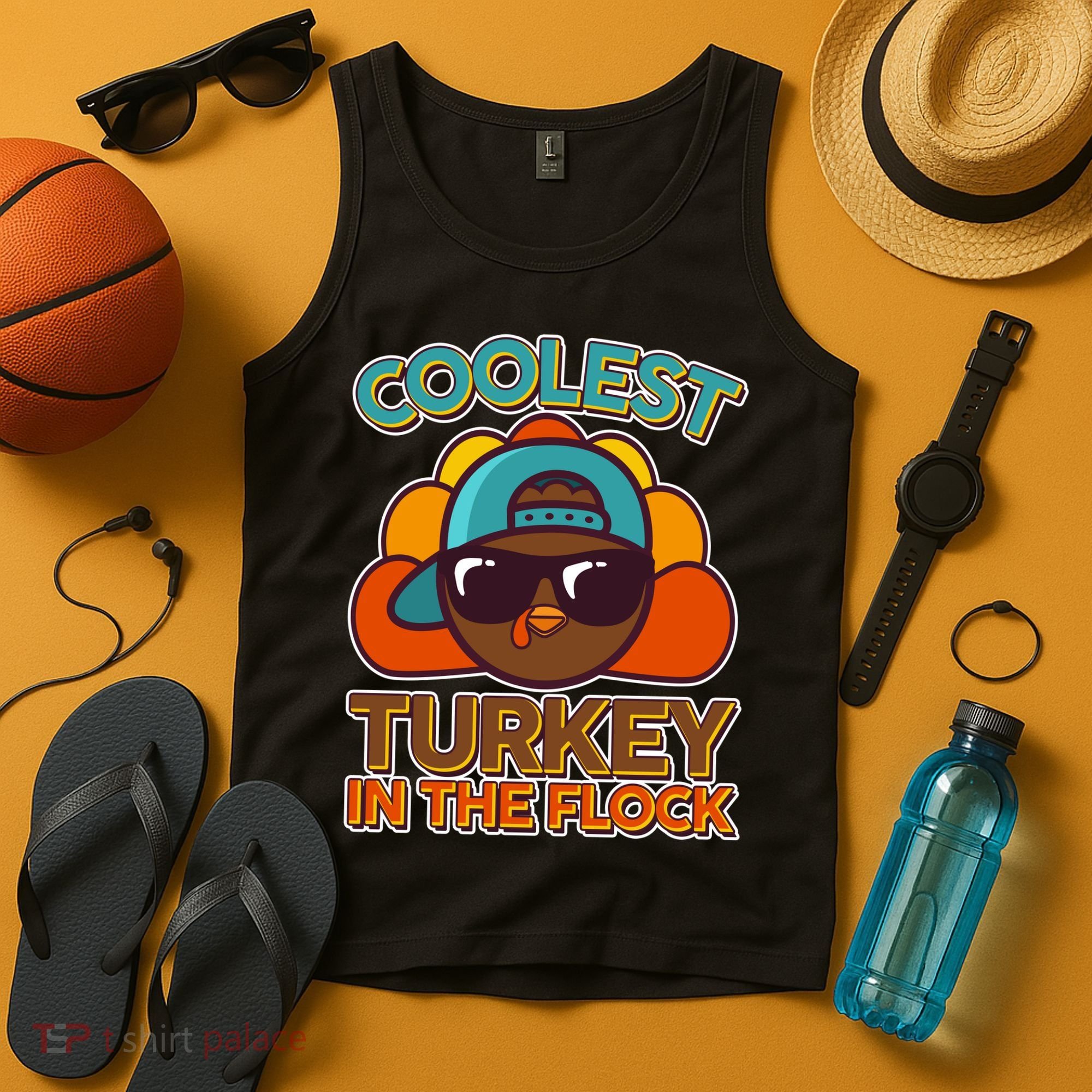 Thanksgiving Coolest Turkey In The Flock Tank Top