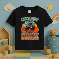 Thanksgiving Coolest Turkey In The Flock Toddler T-Shirt thumb 3