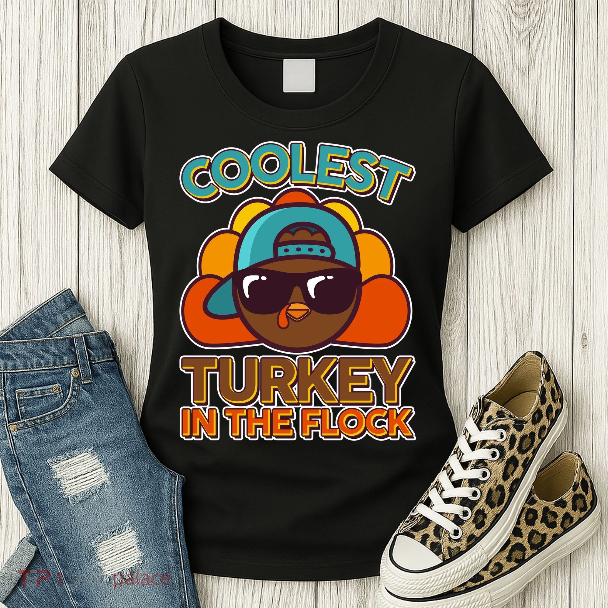 Thanksgiving Coolest Turkey In The Flock Women's T-Shirt