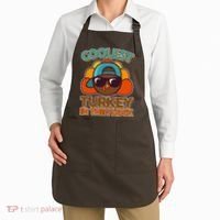 Thanksgiving Coolest Turkey In The Flock Apron thumb 2