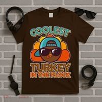 Thanksgiving Coolest Turkey In The Flock T-Shirt thumb 5
