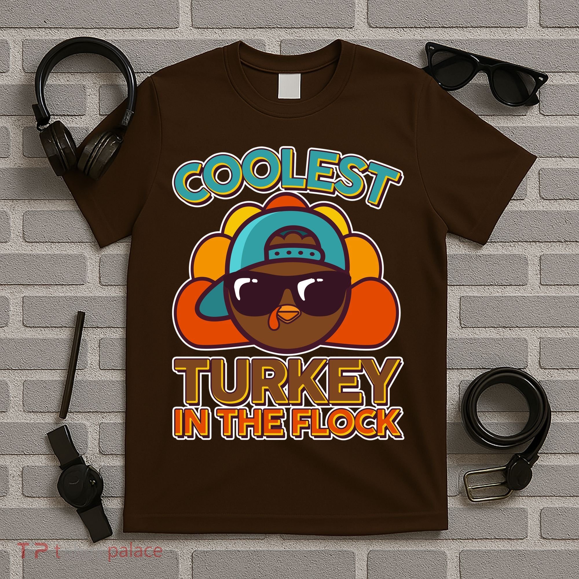 Thanksgiving Coolest Turkey In The Flock T-Shirt