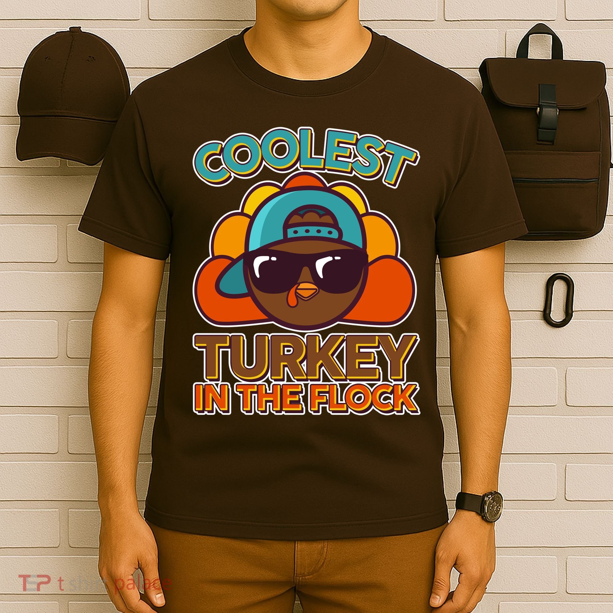 Thanksgiving Coolest Turkey In The Flock T-Shirt