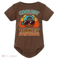 Thanksgiving Coolest Turkey In The Flock Baby Bodysuit thumb 0