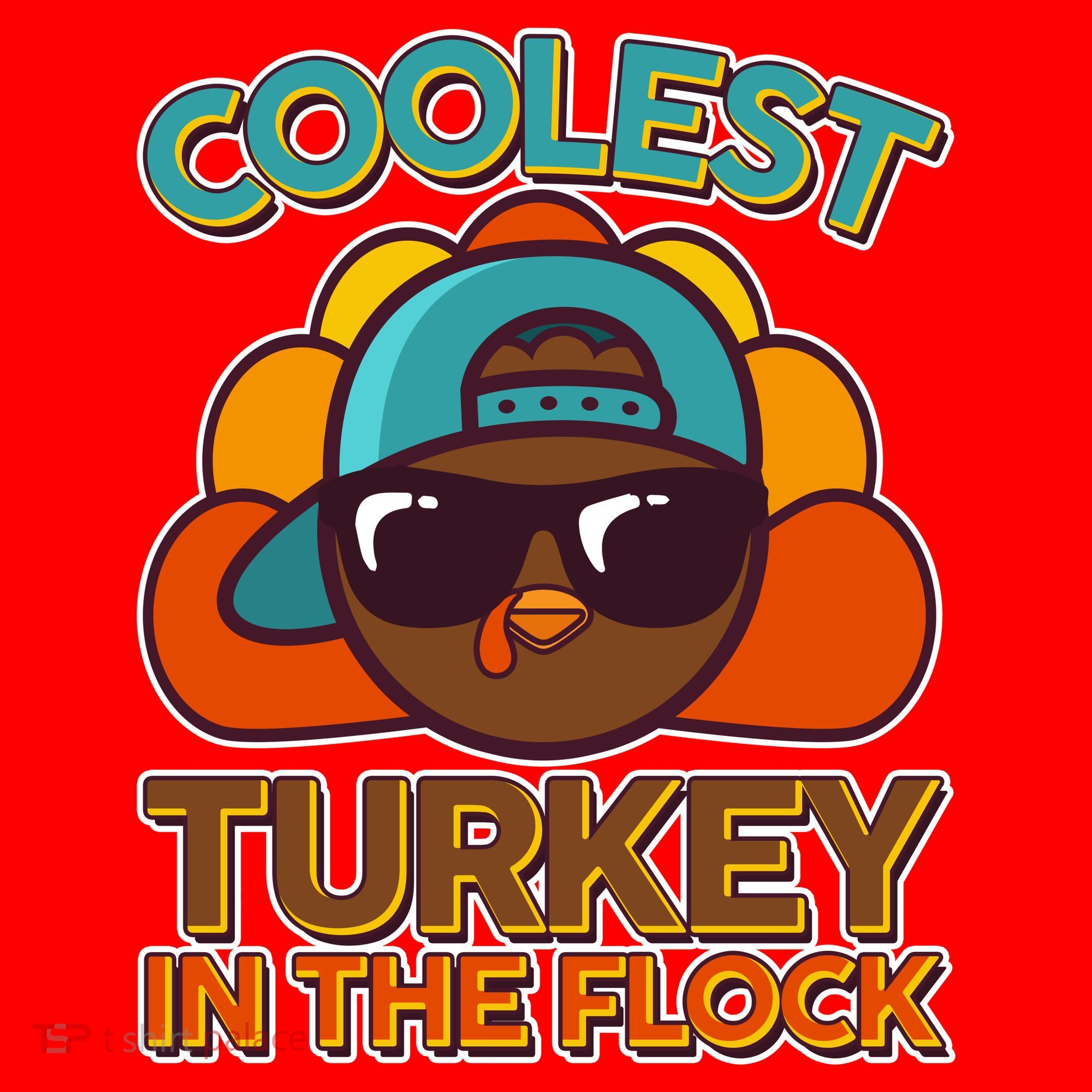 Thanksgiving Coolest Turkey In The Flock Santa Hat