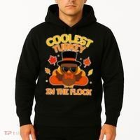 Thanksgiving Cute Coolest Turkey In The Flock Hoodie thumb 2