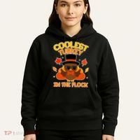 Thanksgiving Cute Coolest Turkey In The Flock Hoodie thumb 5