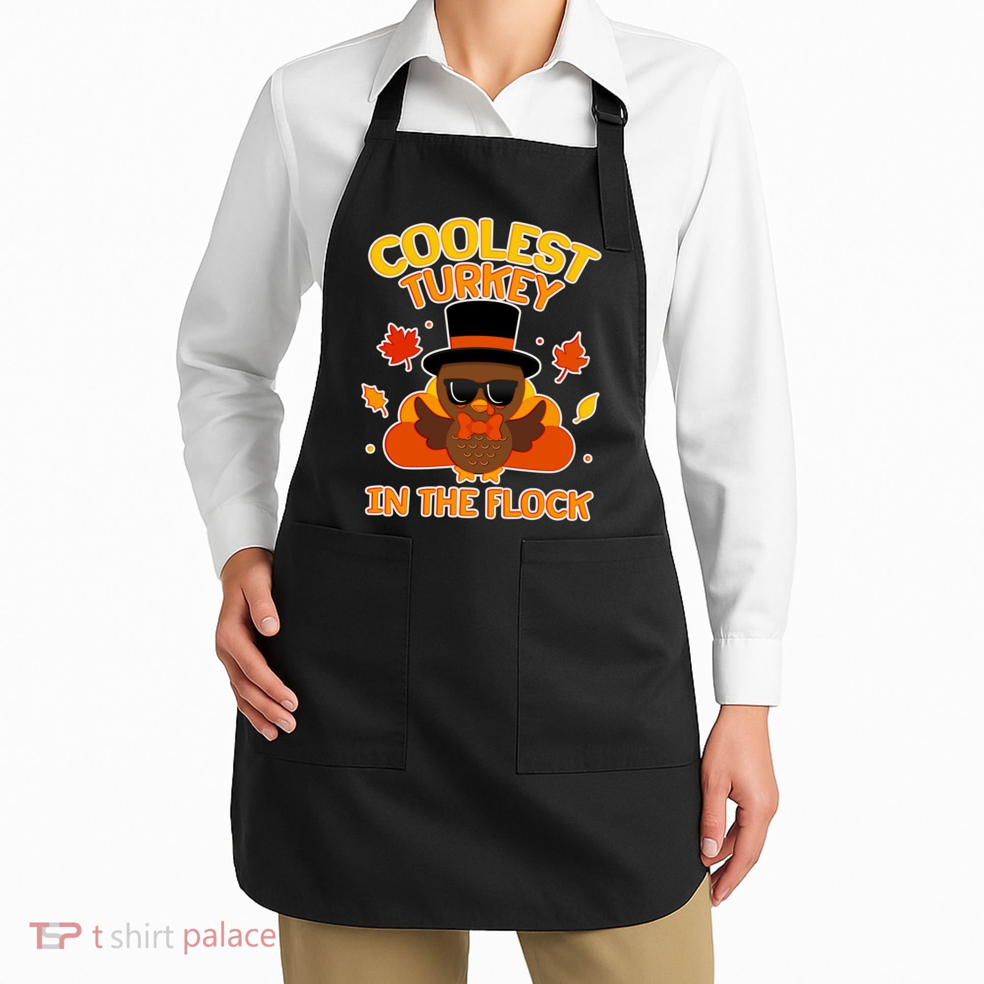 Thanksgiving Cute Coolest Turkey In The Flock Apron