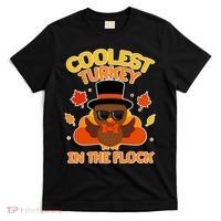 Thanksgiving Cute Coolest Turkey In The Flock T-Shirt thumb 0