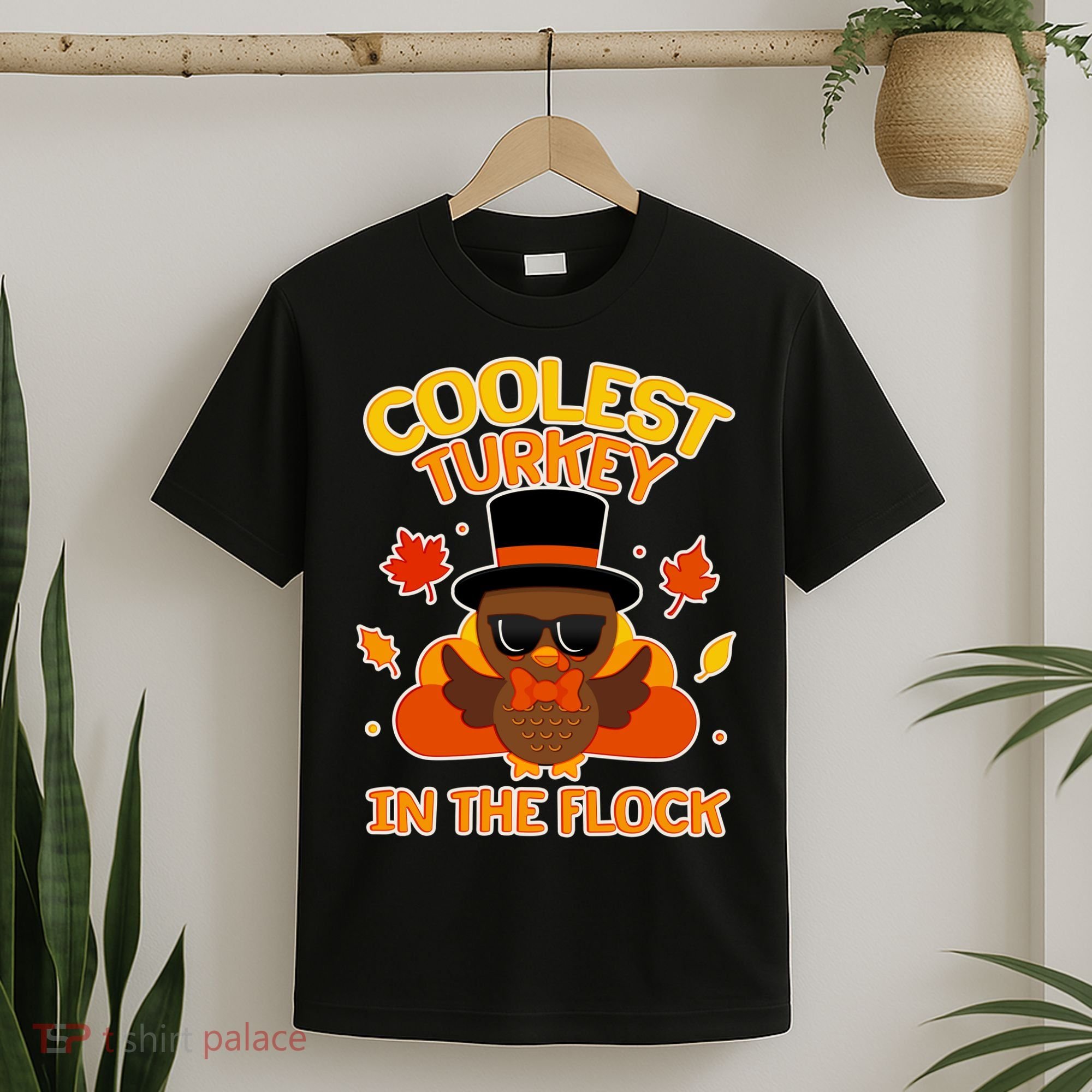 Thanksgiving Cute Coolest Turkey In The Flock T-Shirt