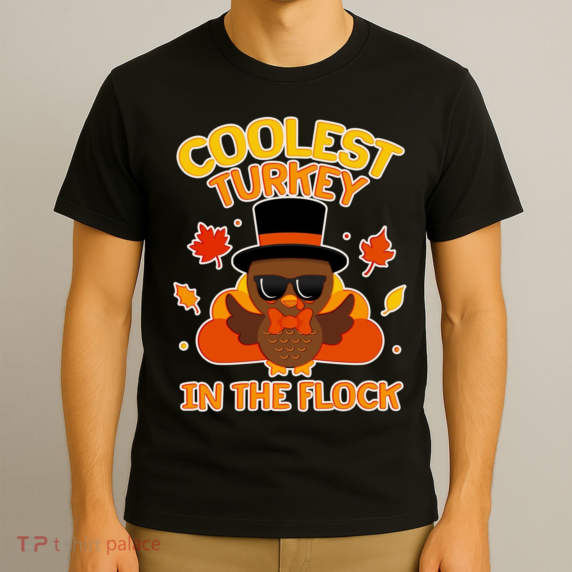Thanksgiving Cute Coolest Turkey In The Flock T-Shirt