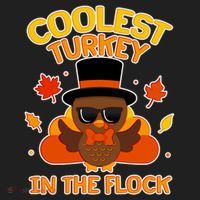 Thanksgiving Cute Coolest Turkey In The Flock Beanie thumb 2