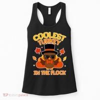 Thanksgiving Cute Coolest Turkey In The Flock Women's Tank Top thumb 0
