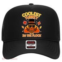 Thanksgiving Cute Coolest Turkey In The Flock Hat thumb 0