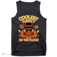 Thanksgiving Cute Coolest Turkey In The Flock Tank Top thumb 0